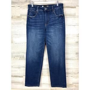 KUT Women’s 6L Elizabeth Fab Ab Straight High Waist Blue Dark Wash Denim Jeans